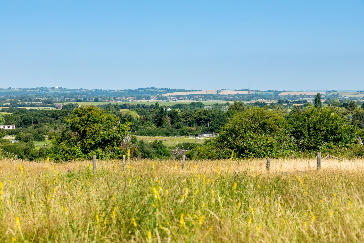 View over Crouch Valley from Ashingdon Hall